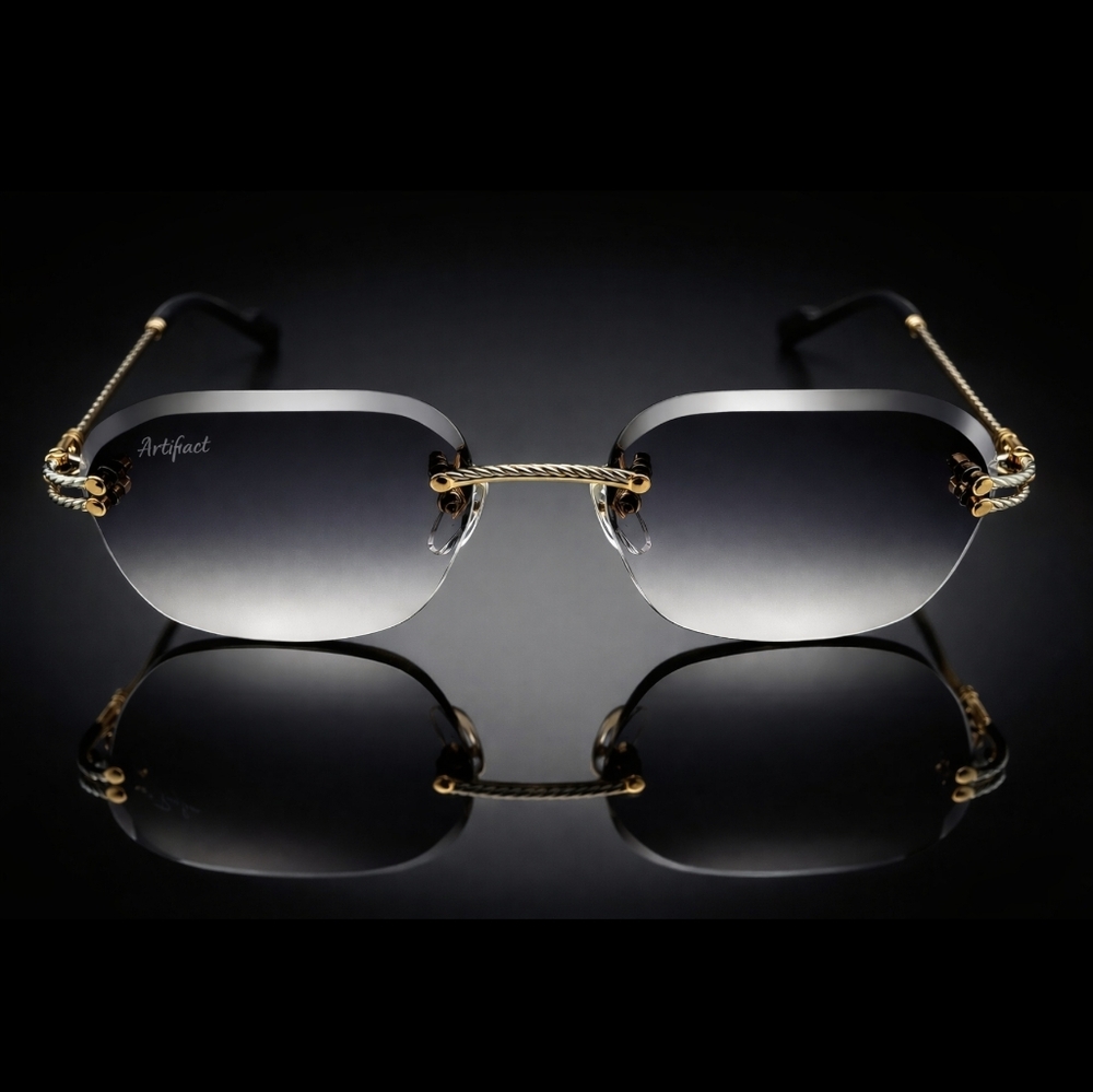 Authentic New Artifact Rope Line Sunglasses Model 504/1 smoke cartier Gradient